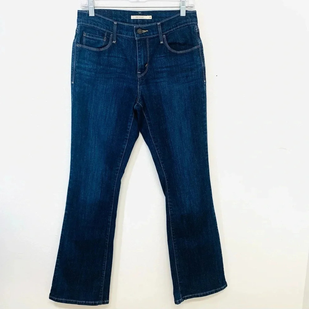 Levis 515 Jeans Woman 6 Boot Cut  Blue Mid Rise Casual Work Western Boho Classic